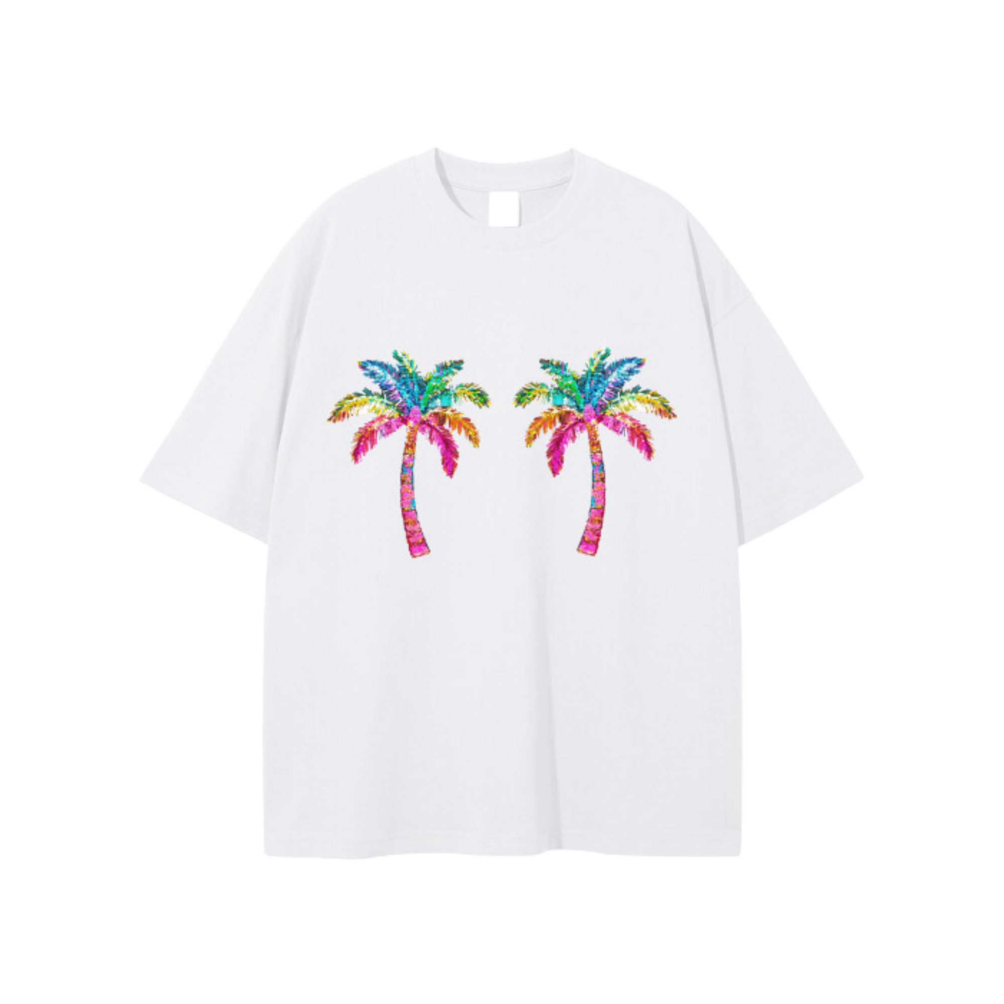 Palm Part Oversized Tee White