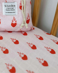 Flaming Hearts Cot Sheet