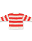 Organic 7-Stripe Long Sleeve Tee Tomato