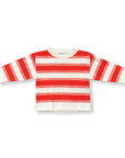 Organic 7-Stripe Long Sleeve Tee Tomato