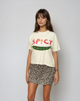 Spicy Chilli Ivory - Boxy Crop Style