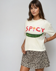 Spicy Chilli Ivory - Boxy Crop Style