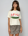 Spicy Chilli Ivory - Boxy Crop Style