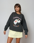 Flaming Love Oversize Crew Neck