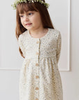 Organic Cotton Poppy Dress - Dainty Egret Blues