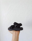 Olympia Velcro Sandals - Black