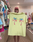 Palm Part Oversized Tee Yellow